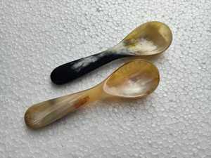 Cuchara Ovalada de Cuerno de Búfalo, Artesanía Natural, Pulida, Duradera, Decoración para el Hogar - Product Image 2