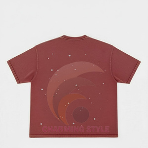 T-shirts personnalisés en gros 100% coton, coupe ample, motif 'Birthday Queen' pour hommes, avec transferts thermiques en strass - Product Image 2