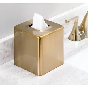 Warm Polished Metal Napkin Holder with Durable Handmade Design Reflects <b>Light</b> Beautifully <b>for</b> Modern & Classic Decor - Product Image 1