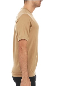 High Quality O Neck Summer Sports Training 100% Cotton Merino <b>Wool</b> T-<b>Shirt</b> Men's Breathable Half Sleeve Low MOQ Woolen T <b>Shirts</b> - Product Image 2