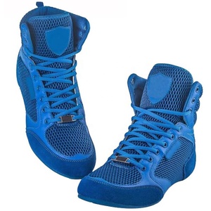 Zapatos de Boxeo Profesionales, de Caña Alta, con Cordones, Transpirables, Ligeros, Ecológicos, de Cuero y Piel Sintética, Unisex, Marca Lawd Boxing - Product Image 1