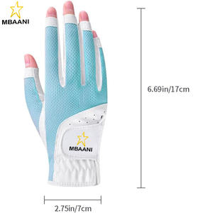 Guantes de Golf para Mujer con Dedos Descubiertos, Guantes de Golf sin Dedos para Dama, PU y Microfibra, Tejido de Malla Transpirable, Frescos y Cómodos - Product Image 5