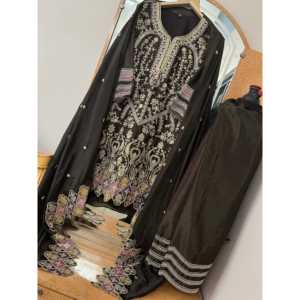 Beau haut brodé pour femmes et ensemble Dupatta pour les fêtes - Product Image 4