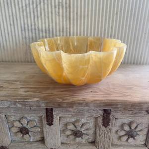 Bol contemporain en onyx poli, accessoire artisanal, centre de table en marbre design, pierre naturelle moderne, prix de gros - Product Image 2