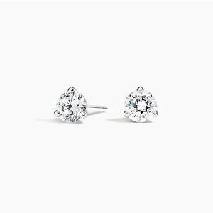 Boucles d'oreilles clous en diamant de laboratoire taille brillant rond pour femme, couleur D, certifiées IGI, classiques pour le quotidien - Product Image 2