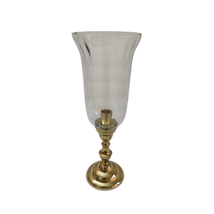 Portavelas Decorativo de Metal Dorado con Cristal Transparente para Decoración de Mesa, Portavelas Tipo Huracán - Product Image 6