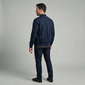 Chaqueta Bomber Azul Marino para Hombre, Chaqueta Casual con Cierre, Chaqueta Ligera de Moda Urbana, Ropa Exterior Personalizada OEM ODM, Chaqueta al por Mayor - Product Image 2
