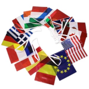 Drapeau triangulaire imprimé numériquement éco-responsable Swim Academy ATF01, mât en aluminium, bannières promotionnelles sportives en polyester durable - Product Image 6