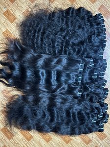 Extensiones de Cabello Humano Rizado Indio Natural, Remy, Doble Trama, Puntas Gruesas, Negro Natural, Precio de Fábrica desde India - Product Image 2