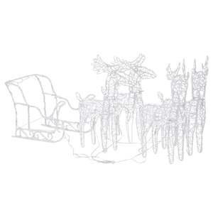 Decoración Navideña Inflable de Reno y Trineo de Acrílico de 110.2"x11"x21.7" para Exteriores - Product Image 3