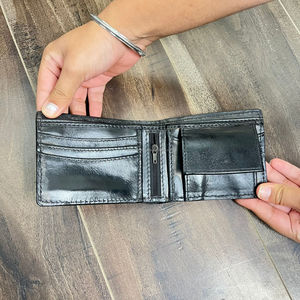 Logotipo personalizado al por mayor de cuero genuino mecanizado a mano de marca minimalista Delgado diseñador de lujo plegable hombres carteras con bloqueo RFID - Product Image 6