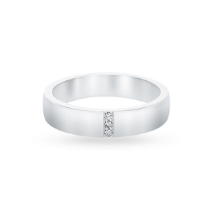 Anillo de Diamantes Cultivados en Laboratorio de Oro Blanco de 18K, Corte Brillante Redondo, Anillo de Compromiso, Promesa o Boda para Mujer - Product Image 4