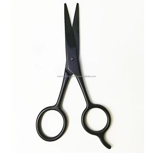Ensemble de ciseaux à barbe professionnels de 5,5 pouces en acier inoxydable noir, ciseaux de barbier avec étui en cuir OEM ODM INSTRONIX SURGICAL - Product Image 4