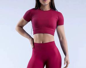 Débardeur court sans couture personnalisé pour femme, style camisole, à fines bretelles, pour le sport, la course et le yoga - Product Image 2