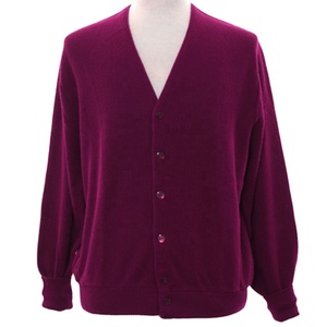 Women's Vintage Knitted <b>Cardigan</b> 80% Polyester 20% Cotton Blend Breathable Long Sleeve V-Neck Summer OEM ODM In-Stock - Product Image 2
