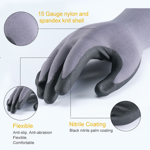 Gants de travail extérieurs en nitrile 10 mil avec protection anti-chimique, évacuation de l'humidité et sans silicone pour l'entretien paysager - Product Image 5