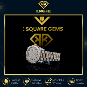 Nuevo Reloj de Lujo Unisex con Cristal de Zafiro, Resistente al Agua, Caja de Acero Inoxidable, Movimiento de Cuarzo Automático, Correa con Diamantes Moissanite - Product Image 4