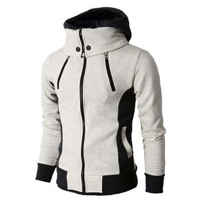 Sweat-shirt à capuche zippé pour homme, décontracté, color block, manches longues, coupe ajustée, style athlétique, pour l'automne - Product Image 1