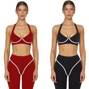 Conjunto Deportivo para Mujer, Top Halter y Leggings de Cintura Alta, Ropa Deportiva sin Costuras para Gimnasio, Yoga, Transpirable, Trajes de Yoga, Ropa Deportiva para Ejercicio - Product Image 6