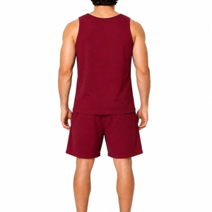 Conjunto de Dos Piezas Personalizado para Hombre, Camiseta sin Mangas de Punto y Pantalones Cortos, Ropa Deportiva de Verano, Suave, Transpirable, Ligera y Cómoda - Product Image 2