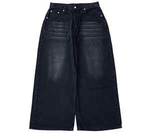 กางเกงยีนส์เดนิมทรงหลวมสไตล์ยูนิเซ็กส์สำหรับผู้ชาย ล้างสีแบบสโตนวอช แต่งผ้าปะติด ระบายอากาศได้ดี เป็นมิตรกับสิ่งแวดล้อม ทรงโอเวอร์ไซส์ ใส่ได้ทุกฤดูใบไม้ผลิ ฤดูร้อน ฤดูใบไม้ร่วง ฤดูหนาว ติดกระดุม - Product Image 5