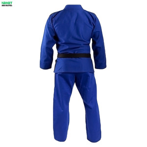 Uniforme de Jiu Jitsu Azul Resistente con Costuras Reforzadas, Traje Genérico para Práctica de Artes Marciales - Product Image 4
