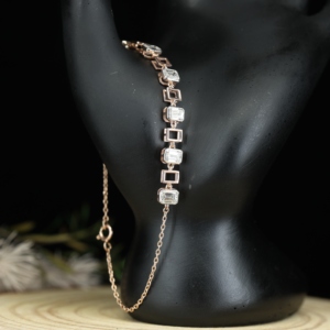 Stylish 925 Sterling Silver Moissanite Diamond Iced Out Necklace Square Cluster Link Chain Hip Hop Jewelry for Men and Women - Product Image 5