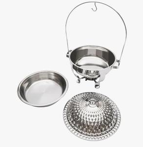 Recipiente Redondo de Acero Inoxidable con Tapa de Cúpula, Calentado con Combustible, para Servir en Restaurantes y Banquetes - Product Image 5