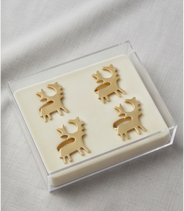 Lot de 3 Anneaux de Serviette en Laiton Antique Motif Renne, Décoration de Table de Noël, Support Métallique Animal de Dessin Animé pour Usage Domestique - Product Image 6
