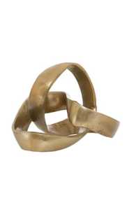 Handcrafted Metal Interlocked <b>Ring</b> Sculpture Decorative Tabletop Knot Modern Abstract Art Piece Luxury Home Hotel Centerpiece - Product Image 3
