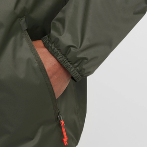 <b>Men's</b> Hooded <b>Waterproof</b> Windbreaker <b>Jacket</b> Canvas Olive <b>Green</b> Polyester Casual Winter Streetwear Outerwear Zipper Closure Front - Product Image 6