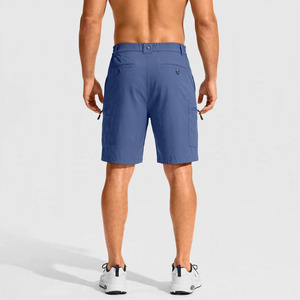 Pantalones Cortos de Senderismo para Hombre, Tejido Sólido, Transpirable, de Lona, Cintura Alta, Secado Rápido, Estilo Casual, con Bolsillos Tipo Bermuda y Cierre con Cordón - Product Image 3