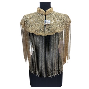 ผ้าคลุมลูกปัดปักเลื่อมลายลูกไม้ ปี 2026 ผลิตจากผ้าฝ้าย 100% และสแตนเลส ราคาดีที่สุดจากอินเดีย - Product Image 1