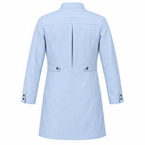 Blouse médicale unisexe bleu clair avec col cheminée, personnalisable, vente en gros, uniforme de travail pour cliniques - Product Image 3