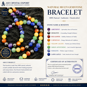 Natural 7 Chakra Crystal Beaded <b>Bracelet</b> Healing Energy Stone Stretch <b>Bracelet</b> Reiki Yoga Jewelry Gift For Women Men - Product Image 2