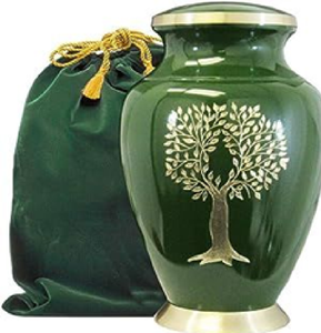 Urna negra tradicional con intrincados grabados geométricos y florales en bronce. Diseño imponente. Disponible a precios de mayorista - Product Image 4