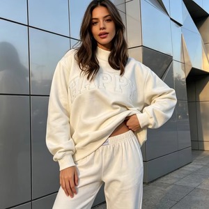 Sudaderas de Cuello Alto Personalizadas al por Mayor para Hombre y Mujer, Estilo Vintage, Mezcla de Poliéster/Algodón, Transpirables, Colores y Tallas Personalizadas - Product Image 1
