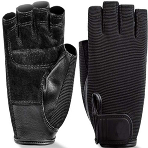 Half Finger Cycling <b>Gloves</b> <b>Black</b> Polyester Breathable Non Slip Adjustable Wrist Strap Unisex Summer - Product Image 3