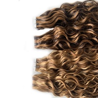 Vendeur en gros d'extensions de cheveux ondulés et bouclés avec ruban adhésif doublement dessiné