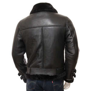 แจ็คเก็ตหนังแฟชั่นผู้ชายสไตล์ไฮสตรีท คุณภาพ 100% แห้งเร็ว ผ้าย้อมสีพื้น แจ็คเก็ตฤดูหนาว - Product Image 2