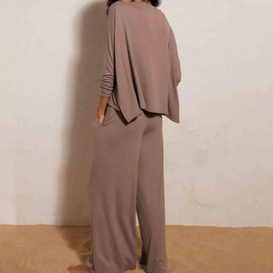 Ensemble décontracté surdimensionné pour femme en polyester/coton doux, toutes saisons, 2 pièces à manches longues - Product Image 5