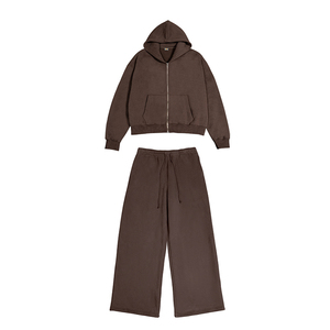 LAYENNE Tuta Sportiva di Alta Qualità, Set Due Pezzi con Felpa e Pantaloni, Logo Ricamato Personalizzato, Completo con Cappuccio per <span class=keywords><strong>Uomo</strong></span> - Product Image 3