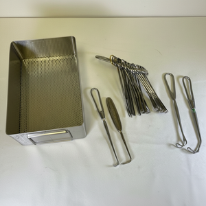 15 Piece V Mueller Codman Thyroid Instrument <b>Set</b> & Sterilization Pan General ENT - Product Image 1