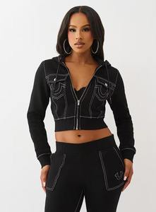 Ensemble de survêtements à capuche zippé et pantalon de jogging avec fermeture éclair, ensemble de survêtements deux pièces personnalisés pour femmes, vêtements streetwear, fabricants - Product Image 3