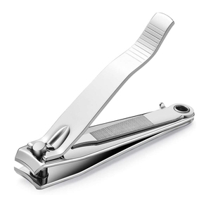 Wholesale Price Ergonomic Stainless Steel Straight Finger Nail Cutter Built-in <b>File</b> Wide Jaw Opening Salon Quality Reasonable - Product Image 3