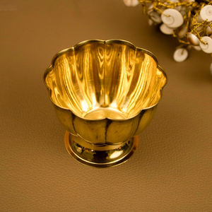 Handcrafted Polished Brass Serving Bowl <b>Set</b> Modern Design Durable Lightweight Dishwasher <b>Microwave</b> Freezer Safe Bowl <b>Set</b> of 5 - Product Image 4