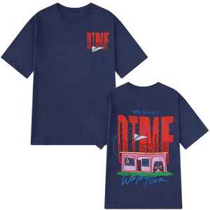 Camiseta Dime World Tour para Hombre, Gris, Manga Corta, Algodón, Cuello Redondo, Oversize, Transpirable, con Diseño Estampado - Product Image 4