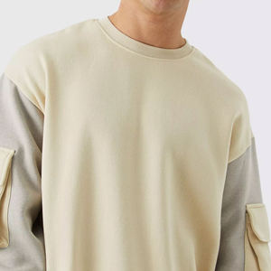 OEM custom sweatshirt for US casual brands with custom woven patch sweatshirt and mens clothing Low MOQ - Product Image 2