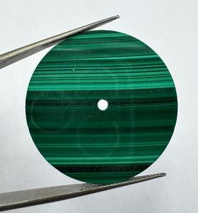 Cadran de montre artisanal en malachite naturelle A K Gems, 28,50 mm, face en pierre verte du Rajasthan, pour montres mécaniques automatiques - Product Image 1