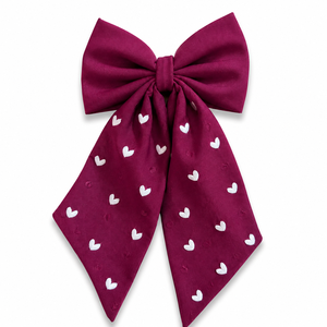 Oversized Linen Hair <b>Bow</b> with Floral Embroidery Decorative Boutique <b>Bow</b> for Girls Women Hair Accessory <b>Gift</b> - Product Image 2